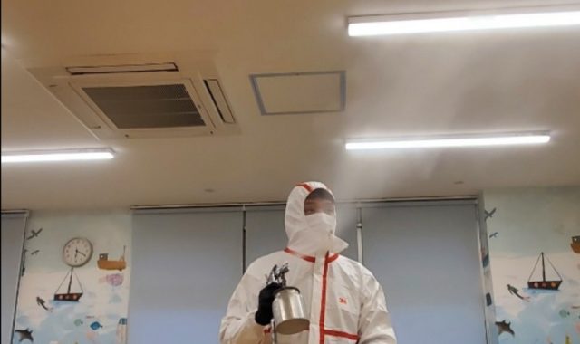 愛知県豊田市　保育施設　コロナ濃厚接触者除菌施工